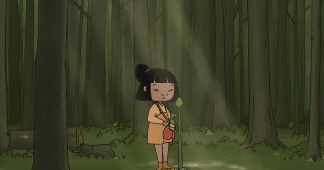 Image de Bosquecito : petite fille au milieu des bois